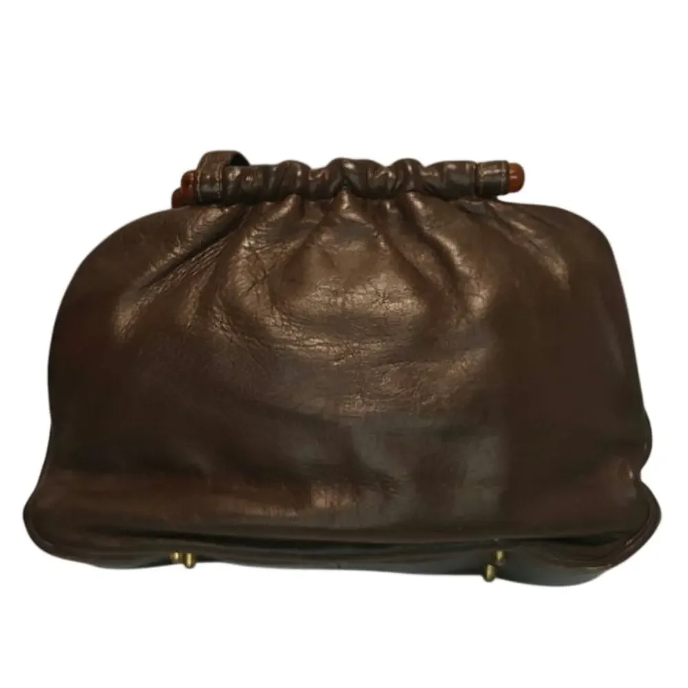 Vintage leather olive Brown bag